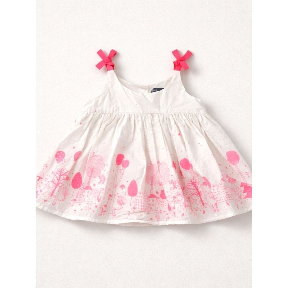 GAP White Dress with Neon Pink Accents size 18-24 months